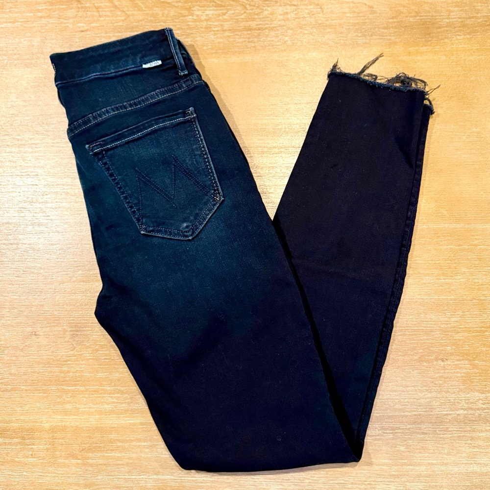 Mother High Waisted Looker Ankle Fray Last Call‎ Skinny Jeans Size 26